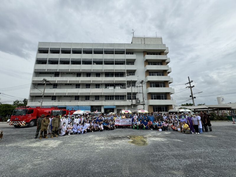 นครปฐม  โรงพยาบาลสามพรานอบรมหลักสูตรการป้องกันระงับอัคคีภัยและการซ้อมแผนอพยพหนีไฟ